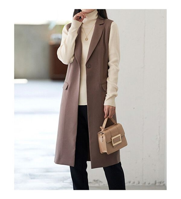 BELLUNA（ベルーナ）の「＜＆ｃｏｃｏｃｈｉ＞ハピネスコットン100％&times;吸湿発熱リブタートルニット（ニット・セーター）」｜詳細画像