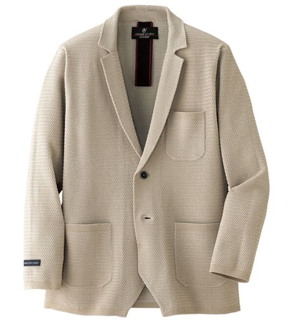 「コムルヴァン・オム　軽さを愉しむ洗練テーラード（メンズジャケット）」｜ベージュ