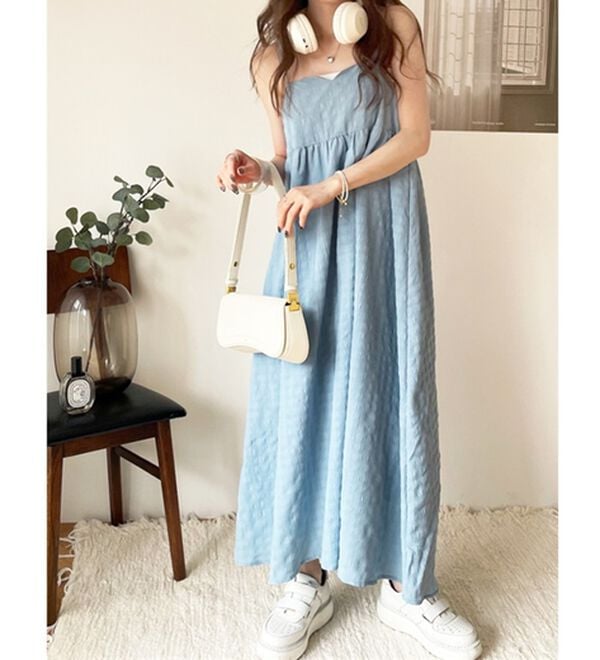 GeeRA（ジーラ）の「ぽこぽこエンボス素材キャミワンピース（その他ワンピース）」｜詳細画像