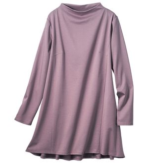 VINNO（ヴィノ）の「＜日本製＞美の艶コットン１００％チュニック（チュニック）」｜ローズグレー