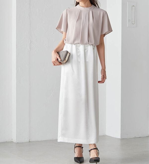 RANAN（ラナン）の「【新色追加】機能付タックデザインブラウス（ブラウス）」｜詳細画像