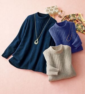 ルフラン（ルフラン）の「【３色組】多機能が嬉しい♪ウール入りニット（ニット・セーター）」｜詳細画像