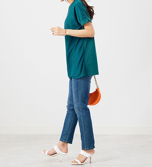 BELLUNA（ベルーナ）の「ボーダーチュール重ねチュニック（チュニック）」｜詳細画像