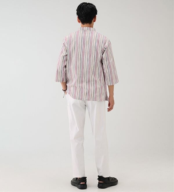 「ざっくり木綿のゆったりリラックスシャツ（メンズシャツ）」｜詳細画像