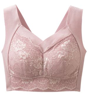 LAVIENNE（ラヴィエンヌ）の「楽なママお出かけブラ単品（ノンワイヤーブラ）」｜コットンピンク