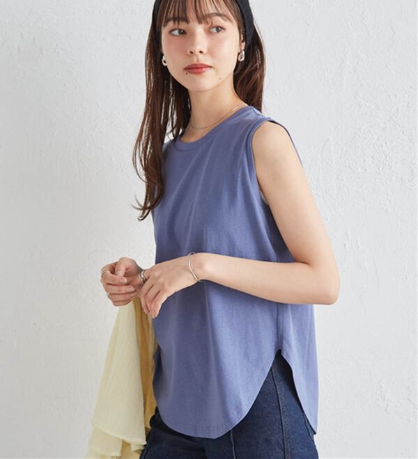 RANAN（ラナン）の「＜BC＞綿100％ひんやりタンクトップ（カットソー）」｜詳細画像