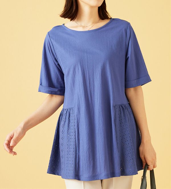 BELLUNA（ベルーナ）の「ヒンヤリ！サイドレース切替チュニック（チュニック）」｜詳細画像