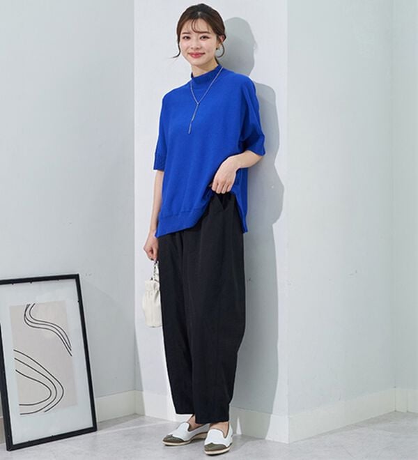 BELLUNA（ベルーナ）の「ガシガシ洗える！涼しげ夏用ドルマンニット（ニット・セーター）」｜詳細画像