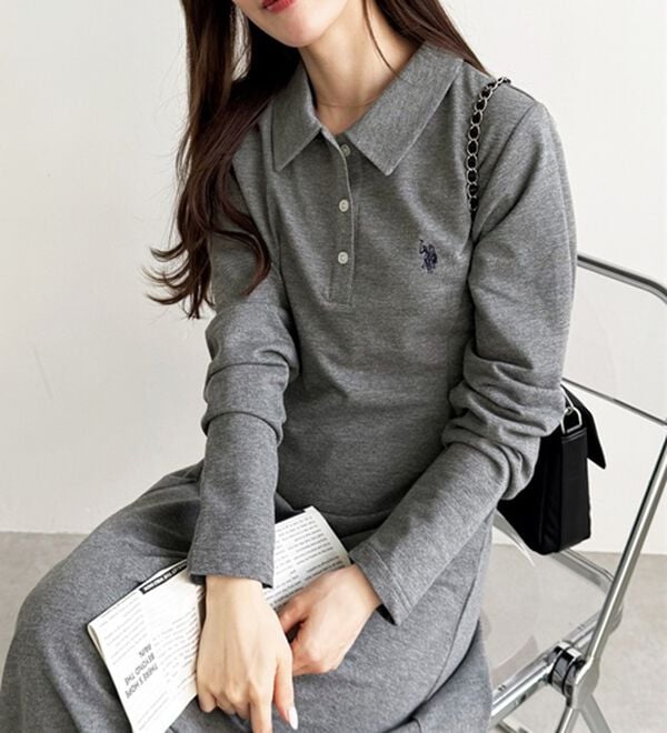GeeRA（ジーラ）の「【U.S. POLO ASSN.】ポロ衿カットソーワンピース（その他ワンピース）」｜詳細画像