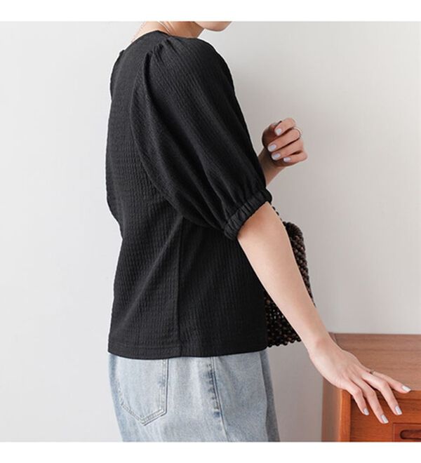 GeeRA（ジーラ）の「バルーンスリーブジャカードカットソー（カットソー）」｜詳細画像