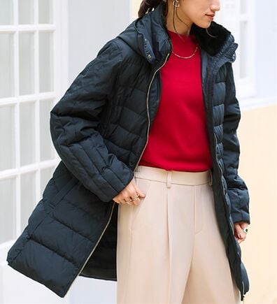 BELLUNA（ベルーナ）の「細見え！フレンチダウン使いロング丈コート（ロングコート）」