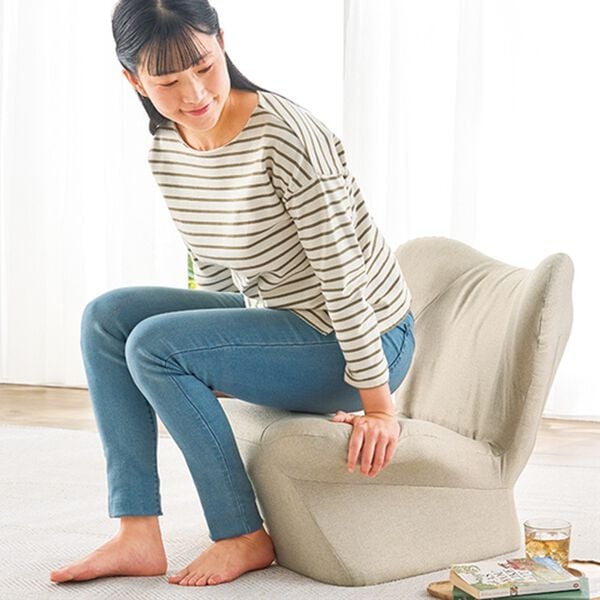 「腰楽らくチェア（座椅子）」｜ベージュ