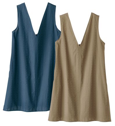 BELLUNA（ベルーナ）の「【２枚組】ドビー素材バックリボンジャンパースカート（ジャンパースカート）」