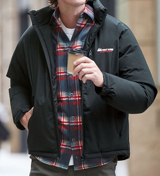 ZARA セミロング丈フード付きダウンジャケット ザラ WIND PROTECTION