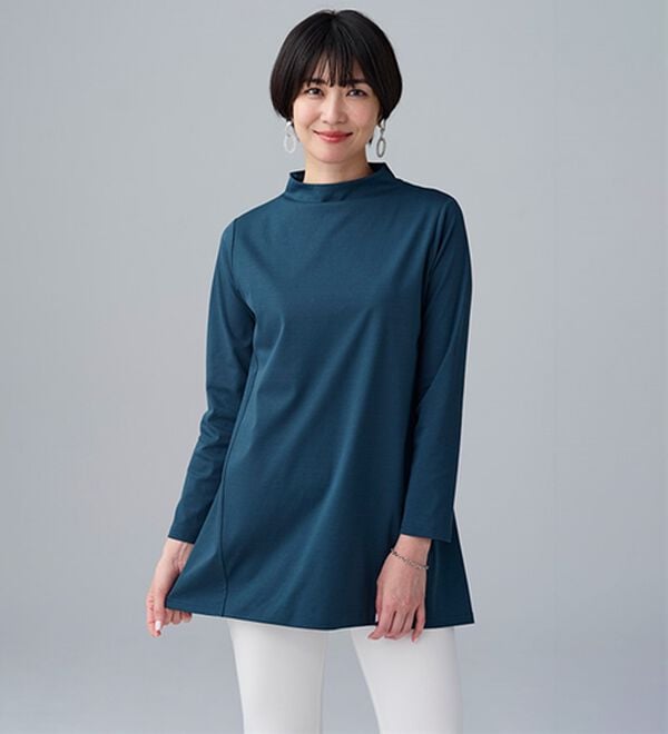 BELLUNA（ベルーナ）の「艶やかコットン１００％チュニック（チュニック）」｜詳細画像