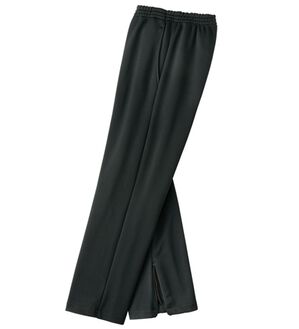 「日本製　裏起毛あったか裾ファスナー付パンツ（フルレングスパンツ）」｜ブラック