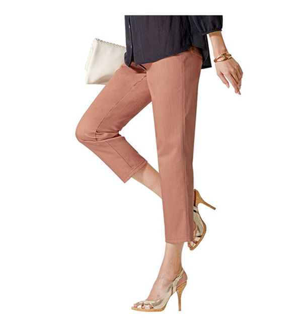 BELLUNA（ベルーナ）の「裏メッシュさらさらストレートパンツ（クロップドパンツ）」｜詳細画像