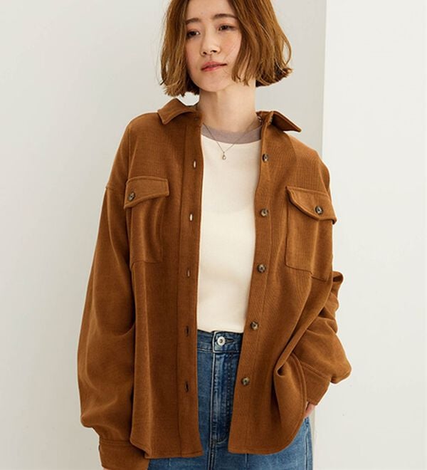 BELLUNA（ベルーナ）の「配色リブ素材クルーネックプルオーバー（カットソー）」｜詳細画像