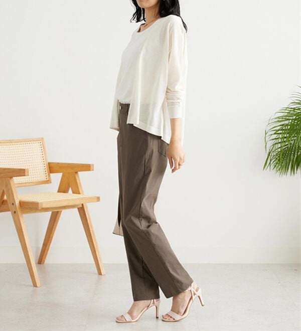 BELLUNA（ベルーナ）の「ラメ調ドルマンシアーカーディガン（ニットカーディガン）」｜詳細画像