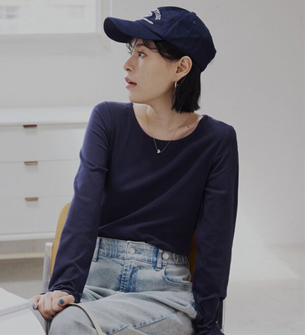 CHAN ME（チャンミ）の「ラウンドネックＴシャツ（Tシャツ）」｜詳細画像
