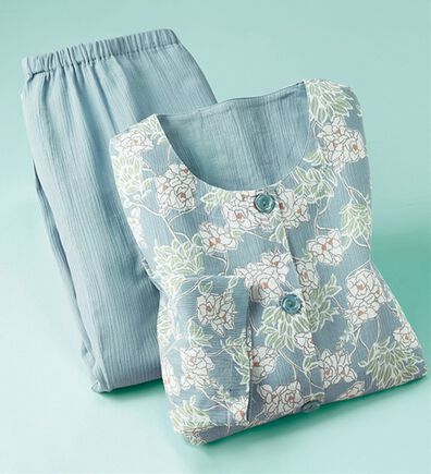 「綿100％嬉しい楊柳パジャマ（パジャマ・ルームウェア）」