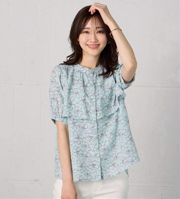 BELLUNA（ベルーナ）の「ケープ風デザインブラウス（ブラウス）」｜詳細画像