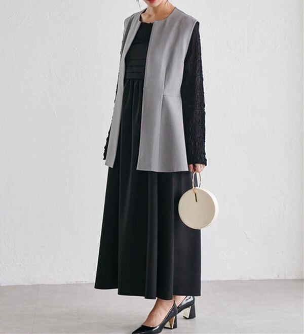 RANAN（ラナン）の「機能付！麻調素材ペプラムジレベスト（ジレ）」｜詳細画像