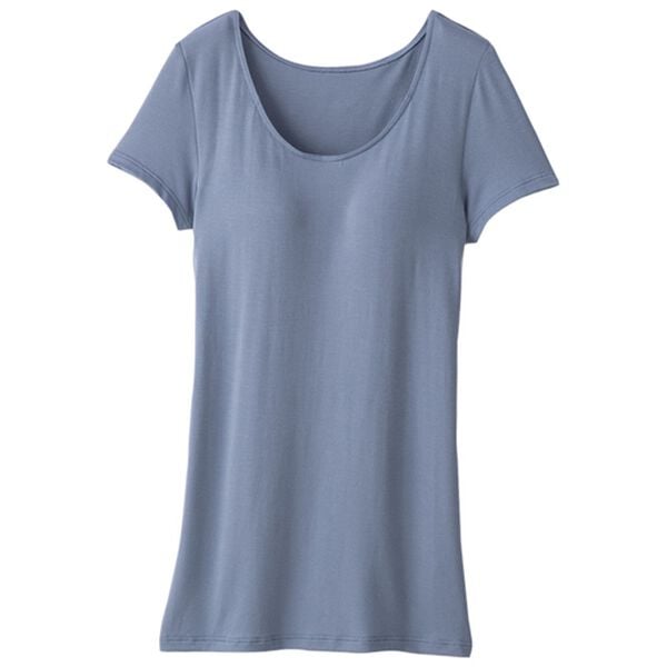 LAVIENNE（ラヴィエンヌ）の「＜さらりラボ＞カップ付半袖インナー（ブラトップ・カップ付きインナー）」｜詳細画像