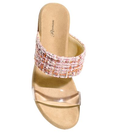 RANAN（ラナン）の「ツイードデザインクリアストラップウェッジサンダル（サンダル・ミュール）」