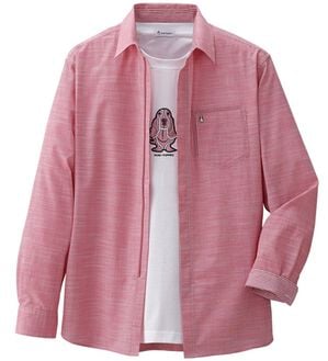 「＜ハッシュパピー＞シャツアンサンブル（メンズシャツ）」｜レッド