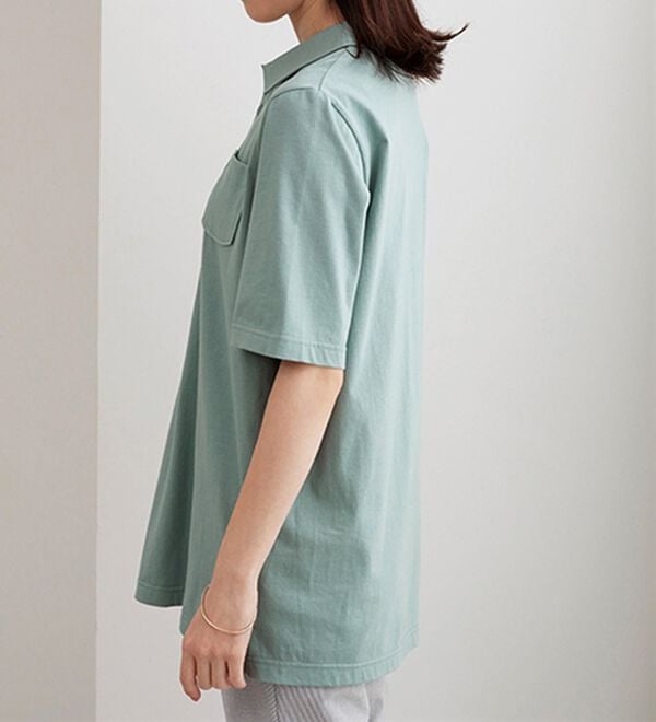 BELLUNA（ベルーナ）の「【ヒンヤリ機能付き＆綿１００％】サマ見えポロチュニック（チュニック）」｜詳細画像