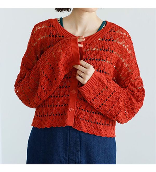 GeeRA（ジーラ）の「２ＷＡＹクロシェニットカーディガン（ニットカーディガン）」｜詳細画像