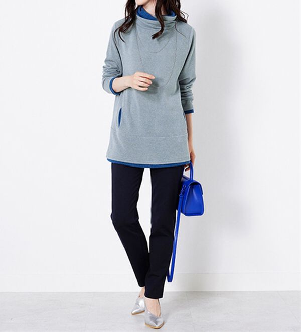 BELLUNA（ベルーナ）の「衿デザイン配色チュニック（チュニック）」｜詳細画像