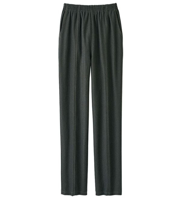 ルフラン（ルフラン）の「日本製肌に優しい綿混ラク楽パンツ（その他パンツ）」｜黒