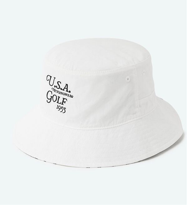 「＜マンシングウェア＞【ＵＮＩ－ＳＥＸ】リバーシブルバケットハット（メンズ帽子）」｜ホワイト