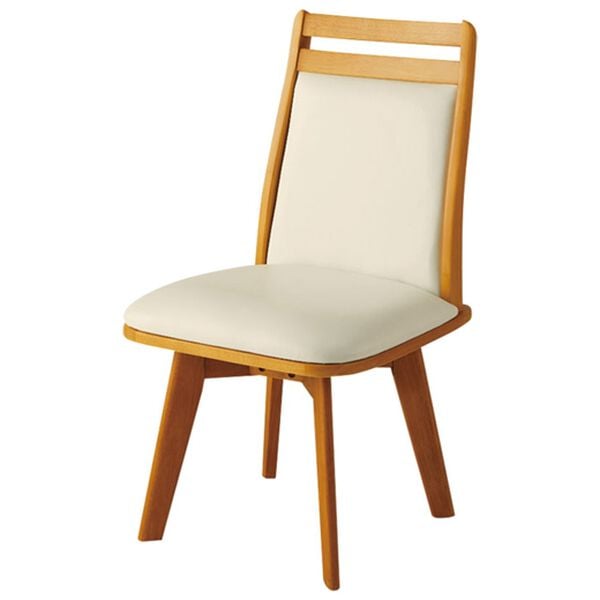 「お買得天然木回転チェア２脚組（椅子・チェア・スツール）」｜ナチュラル