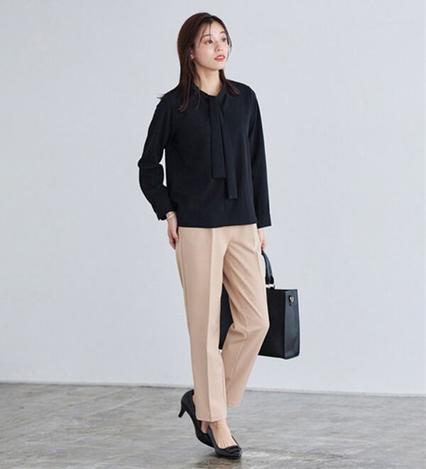 Pierrot（ピエロ）の「タイデザインＴブラウス（ブラウス）」｜詳細画像