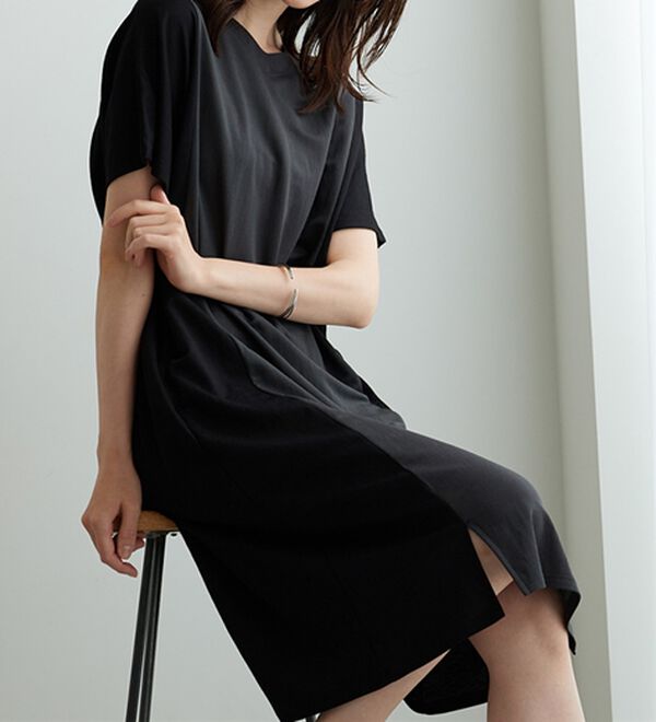 BELLUNA（ベルーナ）の「細見えを叶える！配色切替ワンピース（その他ワンピース）」｜詳細画像