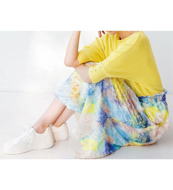 RANAN（ラナン）の「グラデーションプリントスカート（ロングスカート）」｜詳細画像