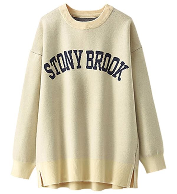 BELLUNA（ベルーナ）の「ジャカードニット素材ロゴプルオーバー（ニット・セーター）」｜アイボリー