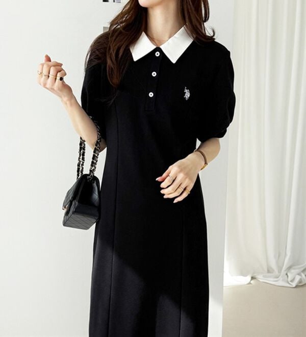 GeeRA（ジーラ）の「【Ｕ．Ｓ．ＰＯＬＯＡＳＳＮ】ポロ衿ワンピ―ス（その他ワンピース）」｜詳細画像