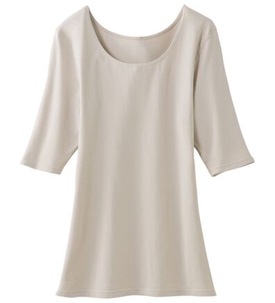 LAVIENNE（ラヴィエンヌ）の「スーッと猫背をケアするインナー５分袖（肌着・インナーウェア）」