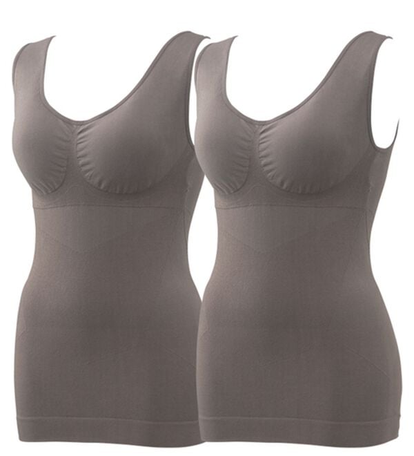 「【２枚組】整体師監修！骨盤サポートシェイパー同色２枚組（ボディスーツ・シェイパー）」｜チャコールグレー