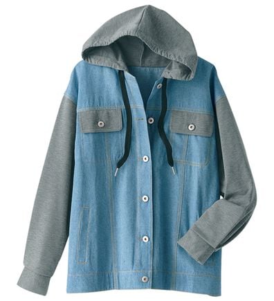 BELLUNA（ベルーナ）の「フード重ね着風Ｇジャン（ブルゾン）」