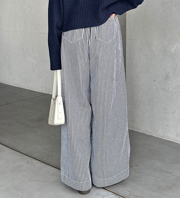 GeeRA（ジーラ）の「美脚見えイージーワイドデニムパンツ（フルレングスパンツ）」｜詳細画像