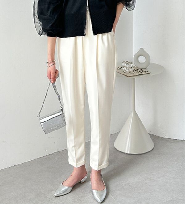 GeeRA（ジーラ）の「美脚とろみタックパンツ（フルレングスパンツ）」｜詳細画像