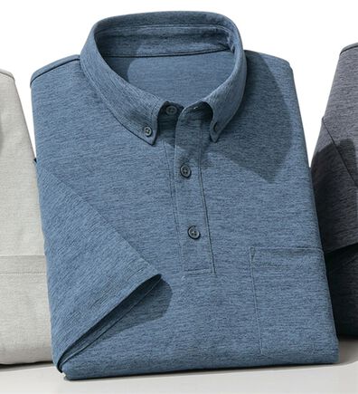 「＜シンプル＆プラス＞インナーいらずの汗対策ポロシャツ（メンズポロシャツ）」