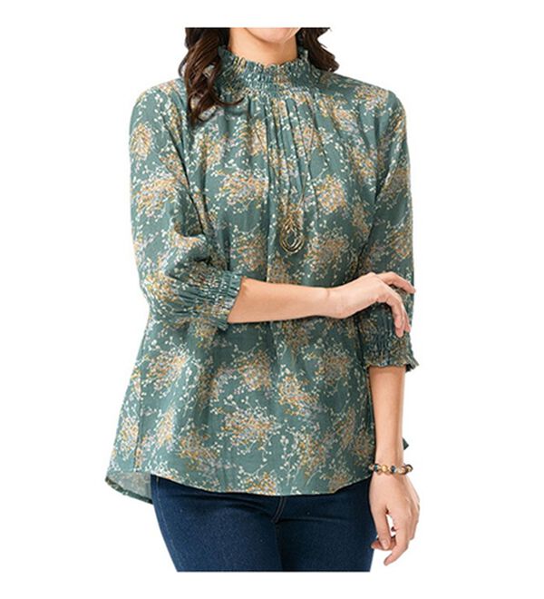 ルフラン（ルフラン）の「【３色組】やわらかダブルガーゼ素材ブラウス（ブラウス）」｜詳細画像