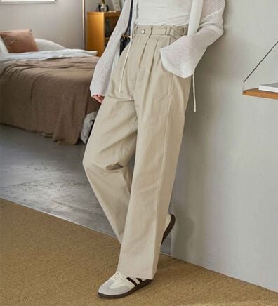 CHAN ME（チャンミ）の「ツーストラップコットンワイドパンツ（ワイドパンツ・ガウチョ）」