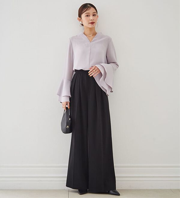 RANAN（ラナン）の「袖ペプラムデザイントップスセットアップ（セットアップ）」｜詳細画像